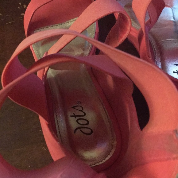 Peach Wedge Heels - Picture 4 of 5